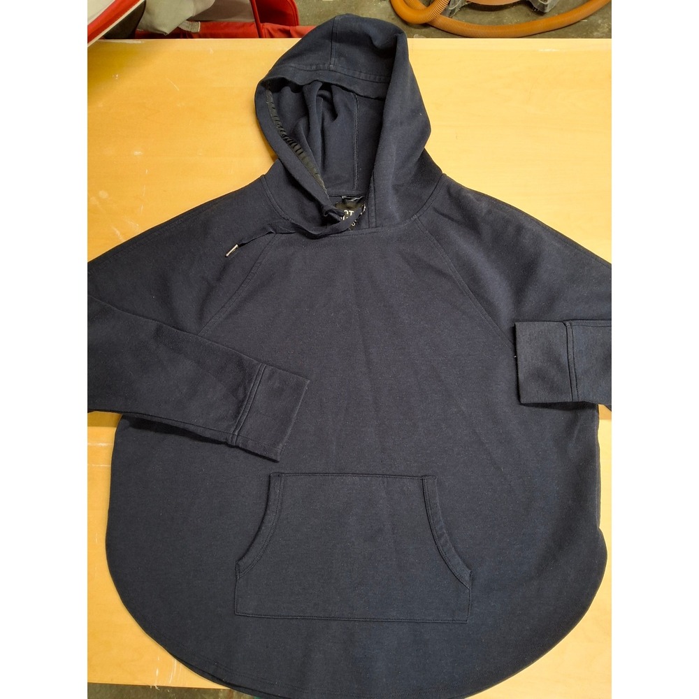 Victoria Sport Womens Navy Blue Oversized High Low Pullover Hoodie Medium